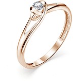 Золотое кольцо с бриллиантом, 1611821