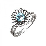 Женское серебряное кольцо с топазом, 1618477