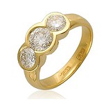 Золотое кольцо с бриллиантами, 1625901