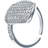 Женское серебряное кольцо с куб. циркониями, 1668909