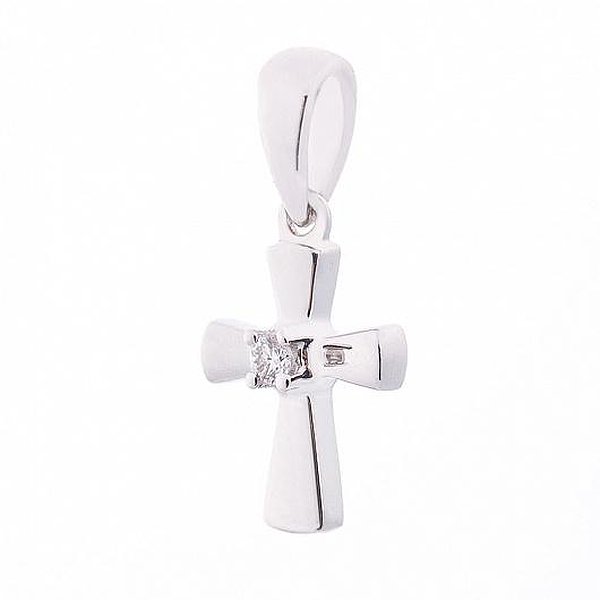 Золотой кулон с бриллиантом