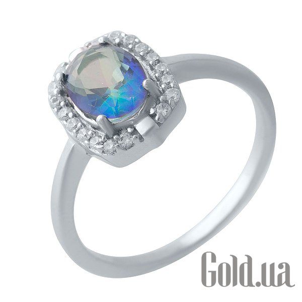 

Женские кольца Fresh Jewelry, Женское серебряное кольцо с топазом и куб. циркониями, 17.5