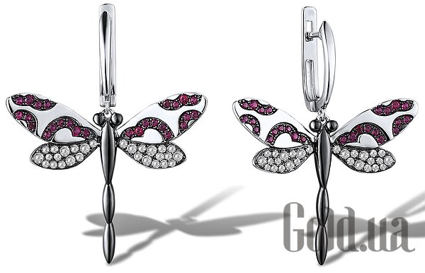 

Серьги с подвесками Lurie Jewelry, Серебряные серьги с куб. циркониями