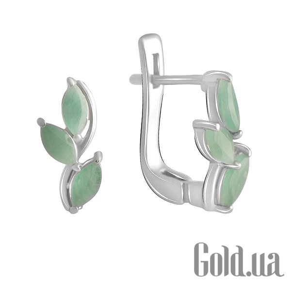 

Серьги Fresh Jewelry, Серебряные серьги с изумрудами