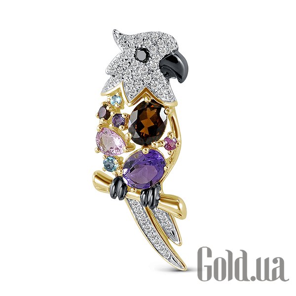 

Женский кулон Lurie Jewelry, Золотой кулон с бриллиантами, аметистами, гранатами, сапфирами и топазами