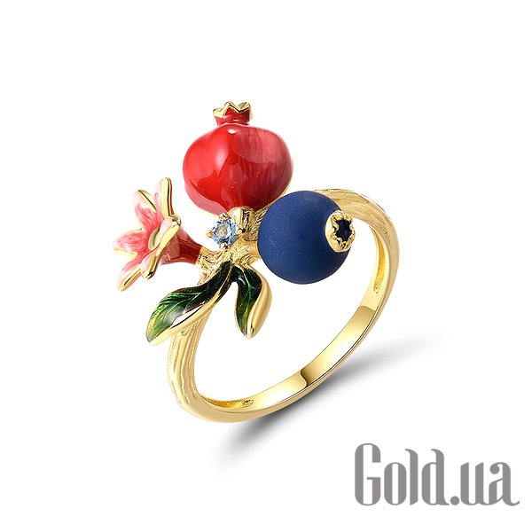 

Женские кольца Lurie Jewelry, Серебряное кольцо с эмалью и шпинелью, 16.5