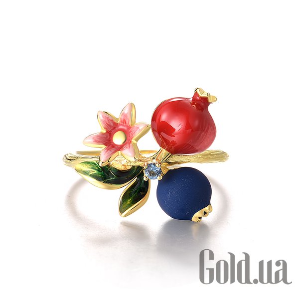 

Женские кольца Lurie Jewelry, Серебряное кольцо с эмалью и шпинелью, 18