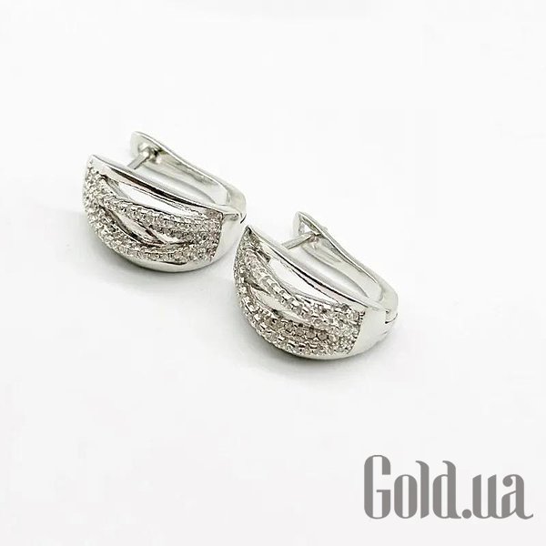 

Серьги Silvex925, Серебряные серьги с куб. циркониями