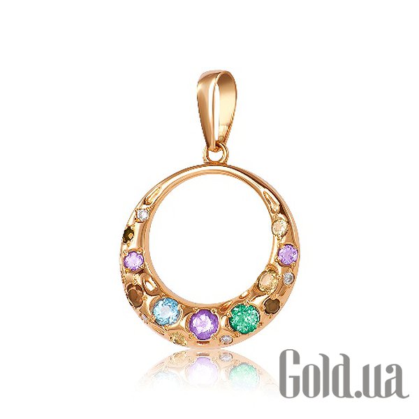 

Женский кулон Украина, Золотой кулон с кристаллами Swarovski