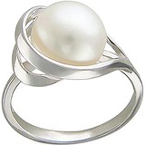 Женское серебряное кольцо с культив. жемчугом, 1614894