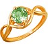 Женское золотое кольцо с хризолитом - фото 1