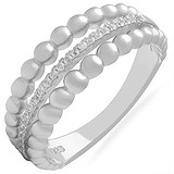 Женское серебряное кольцо с куб. циркониями, 1665070
