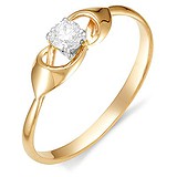 Золотое кольцо с бриллиантом, 1667630