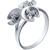 Женское серебряное кольцо с куб. циркониями, 1668910