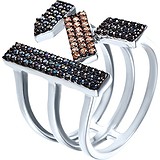 Женское серебряное кольцо с куб. циркониями, 1669422