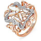 Kabarovsky Женское золотое кольцо с бриллиантами и эмалью, 1698606