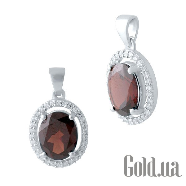 

Женские кулоны Fresh Jewelry, Серебряный кулон с гранатом и куб. циркониями