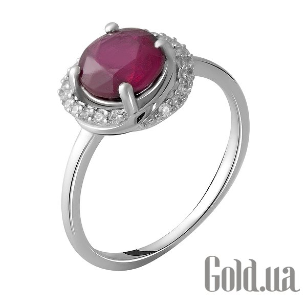 

Женские кольца Fresh Jewelry, Женское серебряное кольцо с куб. циркониями и рубином, 18