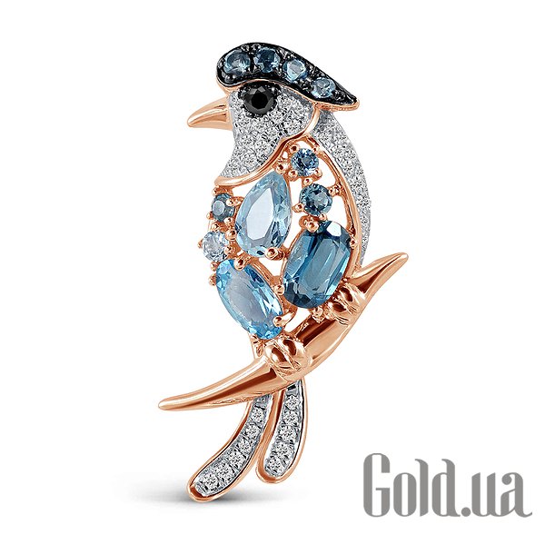 

Женский кулон Lurie Jewelry, Золотой кулон с бриллиантами и топазами