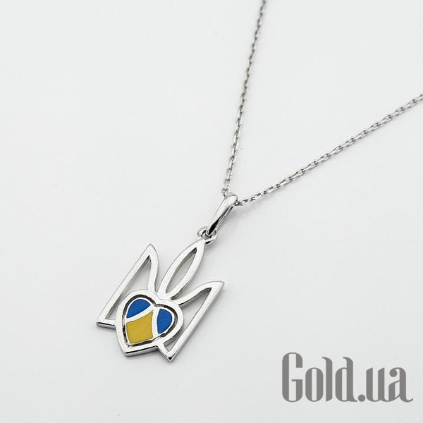 Серебряный кулон с цепочкой с эмалью DIA3400877