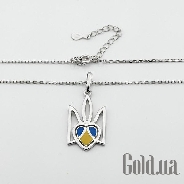 Серебряный кулон с цепочкой с эмалью DIA3400877 – изображение 2