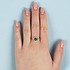 Nina Ricci Женское серебряное кольцо с куб. циркониями и малахитом - фото 2