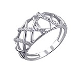 Женское серебряное кольцо с куб. циркониями, 1536047