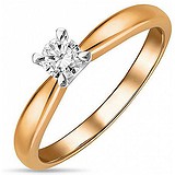 Золотое кольцо с бриллиантом, 1554223