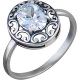 Серебряное кольцо с куб. цирконием, 1614639