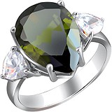Женское серебряное кольцо с куб. циркониями, 1623343