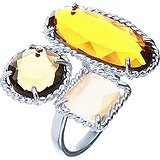 Женское серебряное кольцо с ювелирным стеклом, 1646639