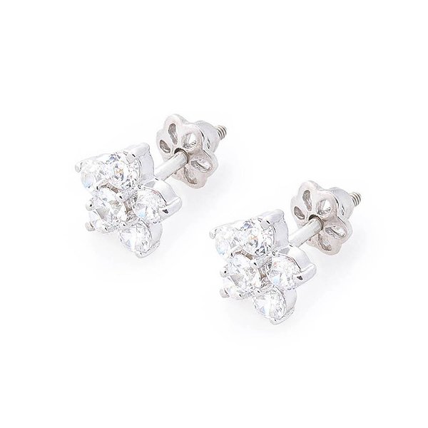 Серебряные серьги с куб. циркониями onx121482 – изображение 2