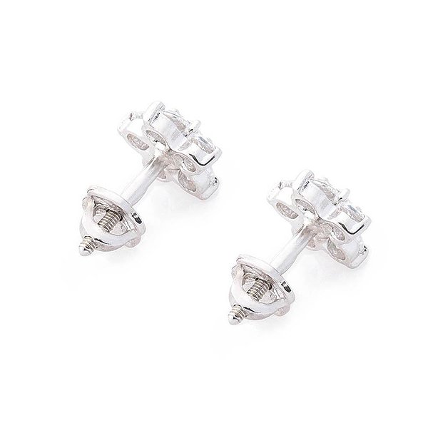 Серебряные серьги с куб. циркониями onx121482 – изображение 3