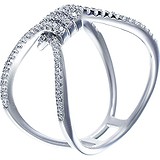 Женское серебряное кольцо с куб. циркониями, 1668911