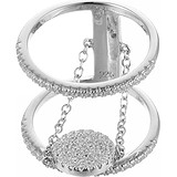 Женское серебряное кольцо с куб. циркониями, 1669167