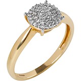 Золотое кольцо с бриллиантами, 1673007