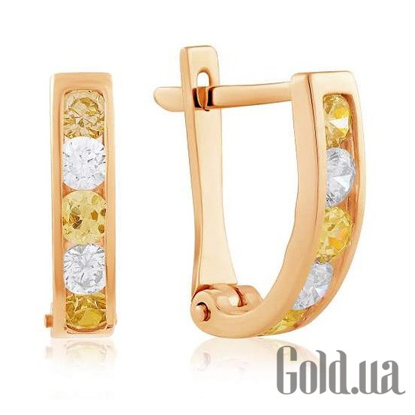 

Серьги Украина, Золотые серьги с Swarovski Zirconia