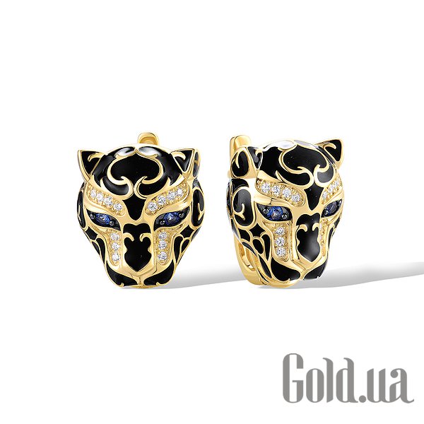 

Серьги Lurie Jewelry, Серебряные серьги с куб. циркониями и эмалью