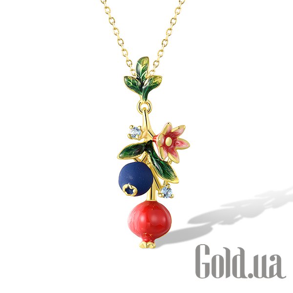 

Женские кулоны Lurie Jewelry, Серебряный кулон с эмалью и шпинелью