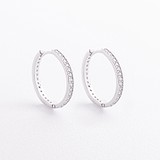 Серебряные серьги с куб. циркониями, 1796143