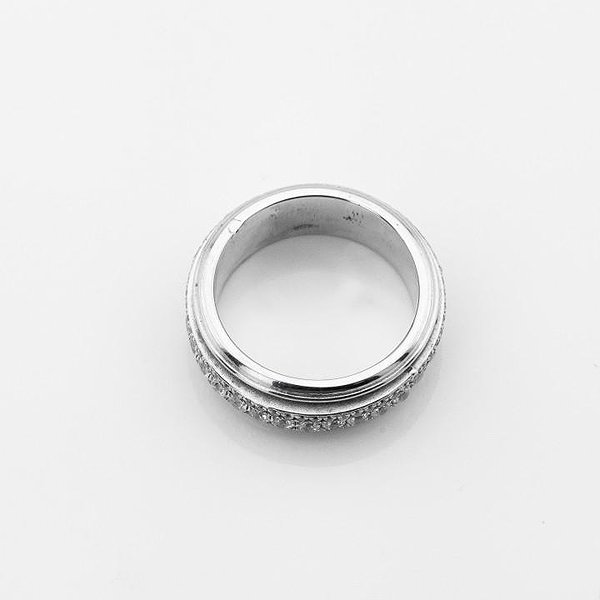 Серебряное обручальное кольцо с куб. циркониями DIA3102809 – изображение 2