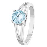Женское сребряное кольцо с  куб. цирконием, 273199