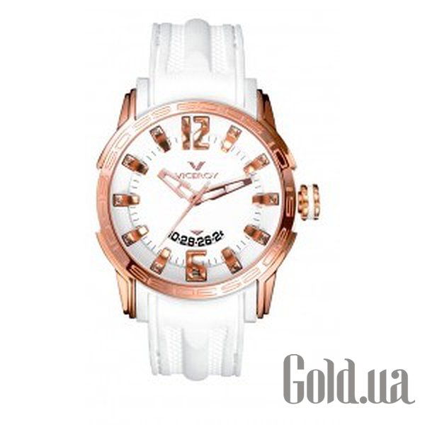 

Женские часы Viceroy, Rose Gold White Rubber Strap 42117-05