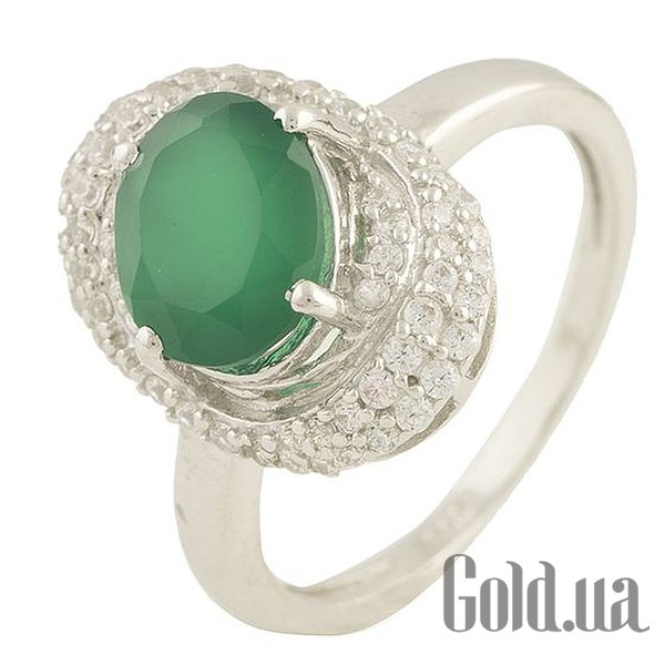 

Женские кольца Fresh Jewelry, Женское серебряное кольцо с агатом и куб. циркониями, 16.5