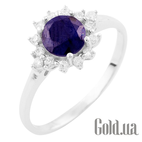

Женские кольца Fresh Jewelry, Женское серебряное кольцо с куб. циркониями и сапфиром, 17