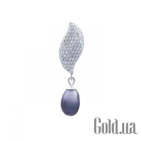 

Женские кулоны Lurie Jewelry, Серебряный кулон с жемчугом и куб. циркониями