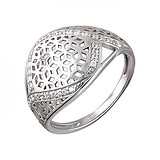 Женское серебряное кольцо с куб. циркониями, 1536048
