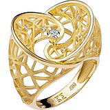 Жіноча золота каблучка з діамантами, 1555504