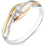 Женское золотое кольцо с бриллиантом, 1555760