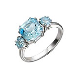 Женское серебряное кольцо с топазами, 1616688